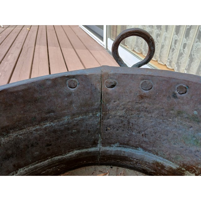 Metal 19th Century Large Copper Cooking Vessel/Tub For Sale - Image 7 of 7