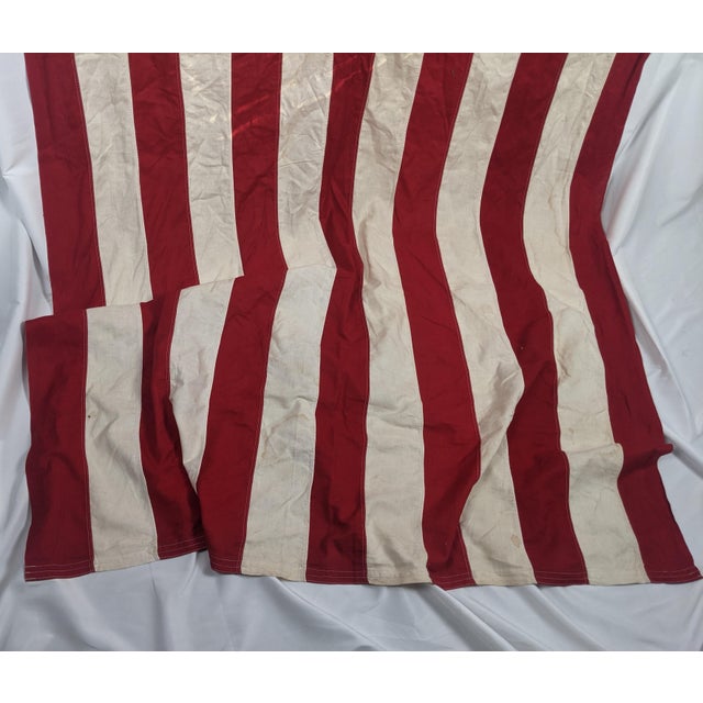 Large Vintage Valley Forge 48-Star Sewn American Flag, Red, White & Blue For Sale - Image 4 of 14