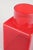 Vintage Geometric Vase in Clear Red Art Glass by Luciano Vistosi for Murano, 1960s For Sale - Image 3 of 5