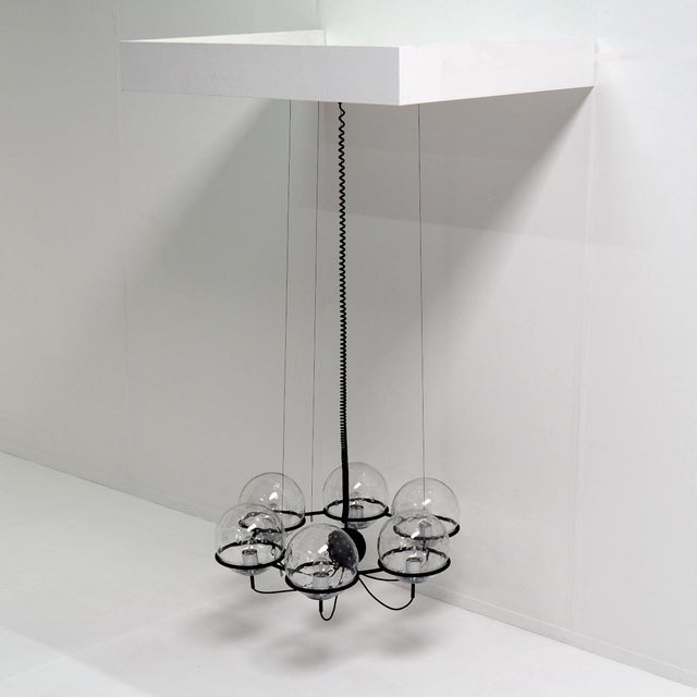 Metal Dutch Saturnus Chandelier from Raak Amsterdam, 1960s For Sale - Image 7 of 11