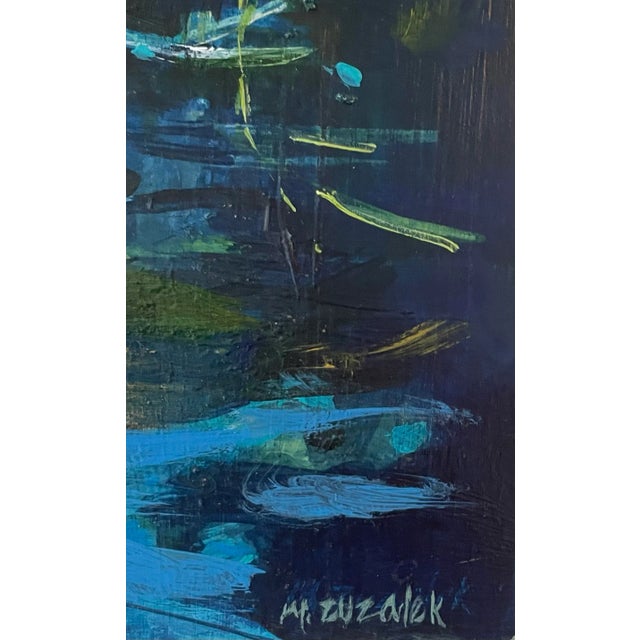 "Under the Ringed Moon" Painted on Cradled Panel For Sale - Image 4 of 6