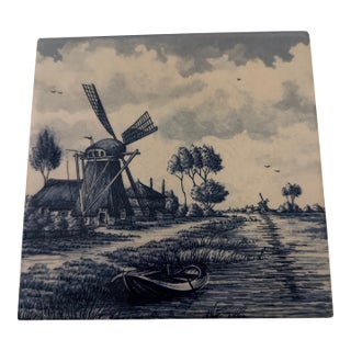 Vintage Dutch Delft Plate For Sale