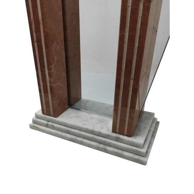 Mogadishu Table Clock in Marble from Vega, Italy, 1990s For Sale - Image 6 of 9