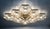 Not Yet Made - Made To Order 21st Century Hive Satin Brass Clear Murano Flush Mount by Fabio LTD For Sale - Image 5 of 9