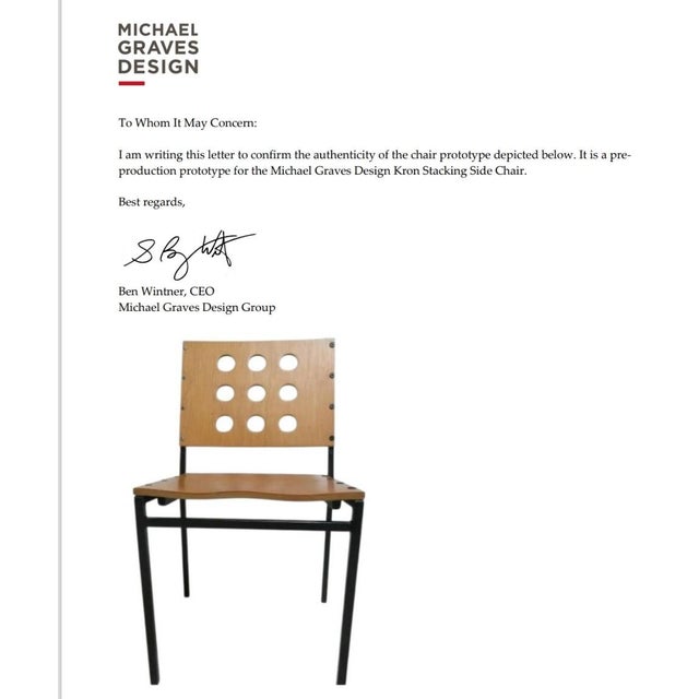 nice shape tight and sturdy. some wear. chair was designed by Michael graves . never put into production. this special...