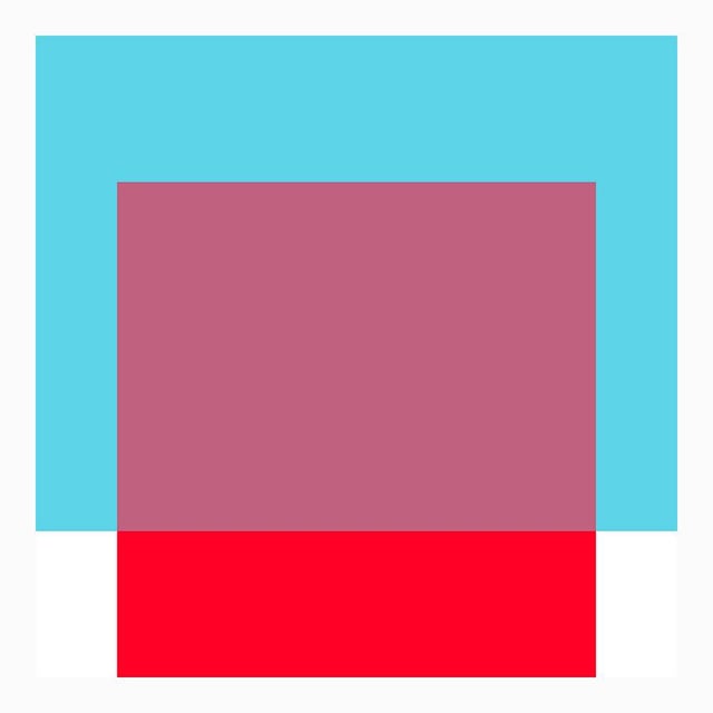 Mid-Century Modern The Interaction of Turquoise and Red Fine Art Print 40" X 50" by Liz Roache For Sale - Image 3 of 6