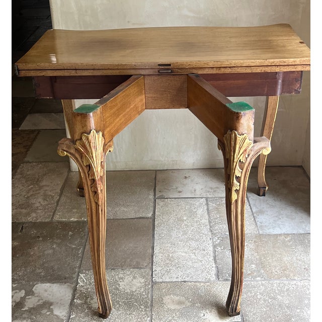 19th Century Gilt Wood Flip Top Console Table For Sale - Image 10 of 18
