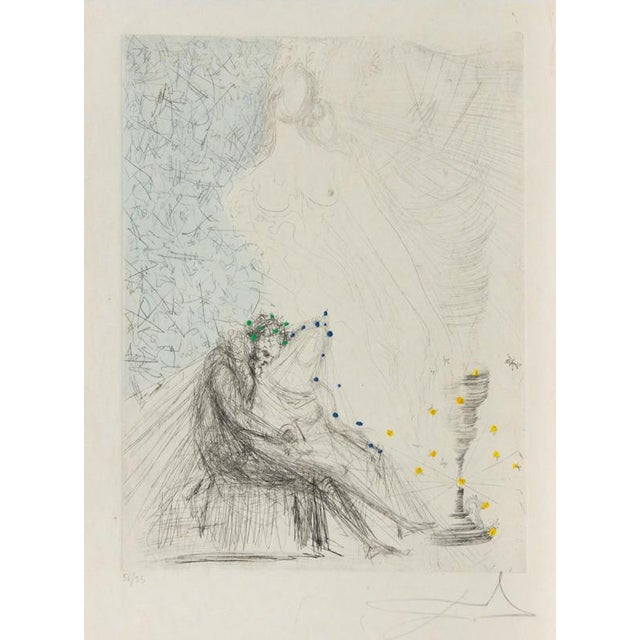 Couple with a Candle, 1960s, Etching For Sale - Image 3 of 3