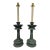 Pair of Patinated Bronze Candlestick Lamps, Continental, Late 19th–20th C. For Sale