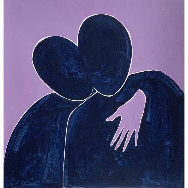 Early 21st Century Waleria Matelska, In Embrace V, 2023, Acrylic on Paper For Sale - Image 5 of 5