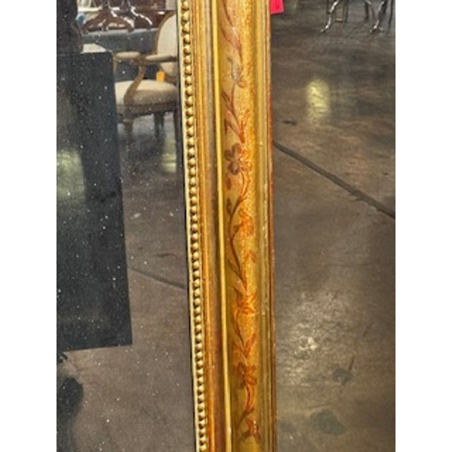 Large Scale Gold Louis Philippe Mirror With Mercury Glass For Sale - Image 4 of 10