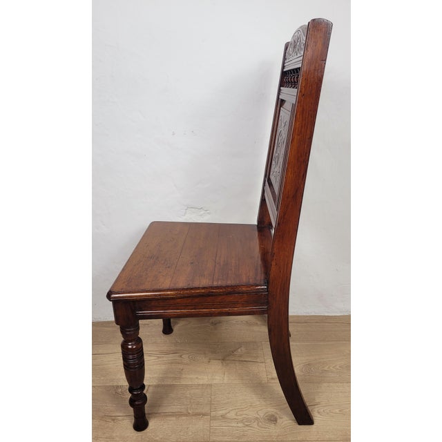 Victorian Kitchen Chair in Elm, 1900 For Sale - Image 10 of 14
