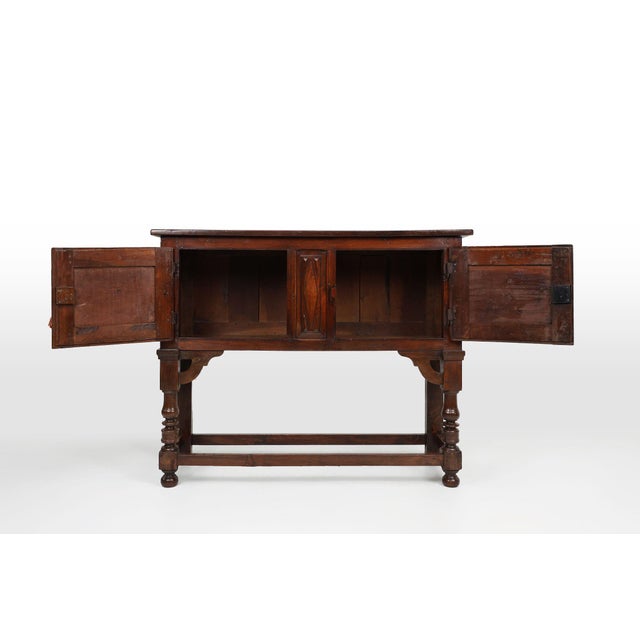 Antique Spanish Oak Carved Cabinet For Sale - Image 6 of 11