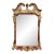 Vintage Regency Style Red Parcel Gilt Chippendale Wall Mirror - Newly Painted For Sale