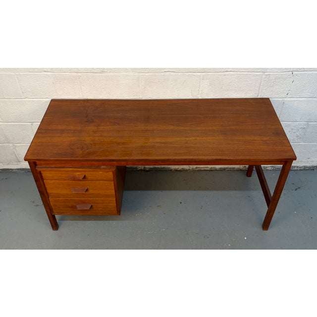 Mid-Century Modern Danish Teak Writing Desk For Sale In New York - Image 6 of 16