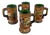 Vintage Hand-Painted Majolica Beer Mugs from Deruta Mancinelli, 1970s, Set of 4 For Sale