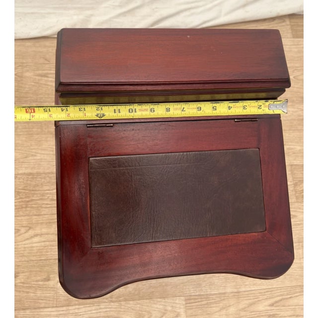 Vintage Davenport Captain's Desk Twelve Drawers Portable Table Top Petite Size For Sale - Image 10 of 12