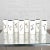 Vintage Mid-Century Modern Tumblers or Vases Ceramic White & Black With Asian Symbols, Set 8 For Sale - Image 13 of 13