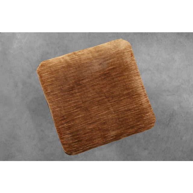 Art Deco Walnut Stools with Fabric, Italy, 1920s, Set of 2 For Sale - Image 9 of 12