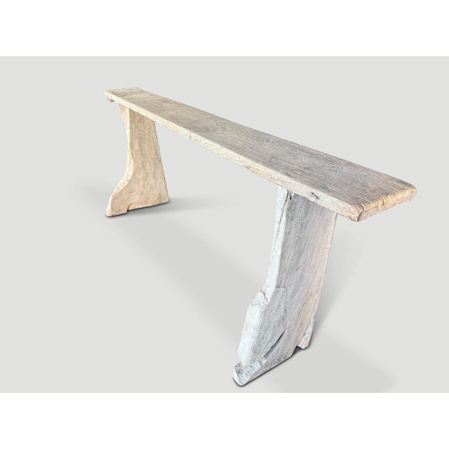 Contemporary Andrianna Shamaris Organic Sculptural Teak Wood Console Table For Sale - Image 3 of 6