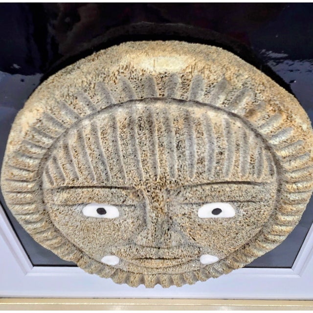 Late 20th Century John “Boy” Weyiouanna Inupiat Whale Bone “Sun Face” Sculpture – Shishmaref, Alaska For Sale - Image 5 of 11