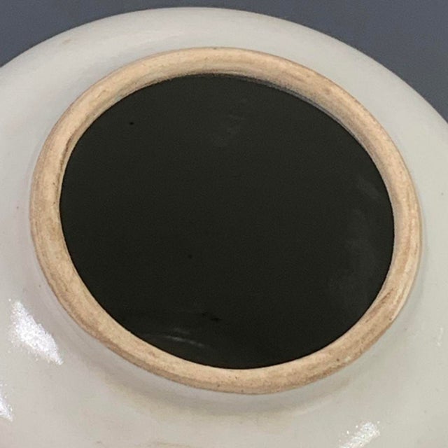 White Chinese Blue & White Porcelain Covered Jar With Bamboo & Floral Motif For Sale - Image 8 of 9