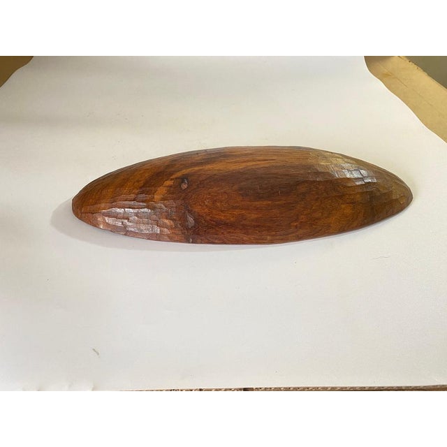 Brutalist Large Brutalist Wood Bowl, France, 1960s For Sale - Image 3 of 9