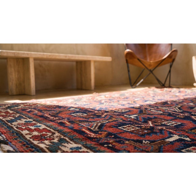 Antique Persian Tribal Afshar Rug For Sale - Image 10 of 12