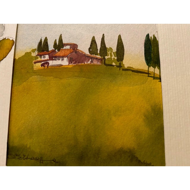 Tuscan Watercolors - A Pair For Sale - Image 4 of 7