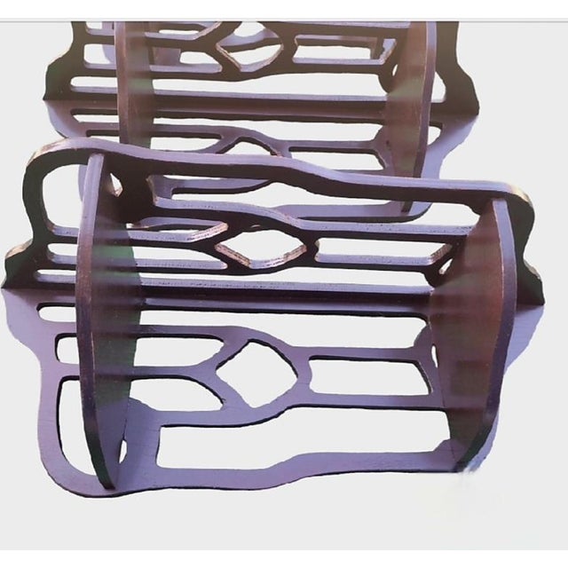 Baker Furniture Company Vintage Dark Fretwork Wood Corner Display Shelves Set of 3 For Sale - Image 4 of 11