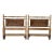 Vintage Coastal Organic Pickled Ash & Woven Rush Twin Headboards – Pair For Sale
