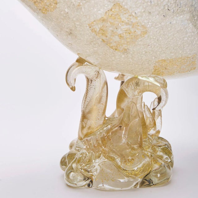 Rugiadoso Centerpiece by Ercole Barovier for Barovier, Toso & Co., 1940s For Sale - Image 4 of 8