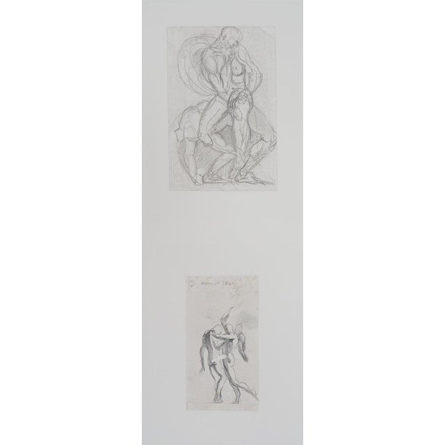 Auguste Rodin, Ombres et Lutte de Jacob avec l'ange, Etching For Sale - Image 8 of 8