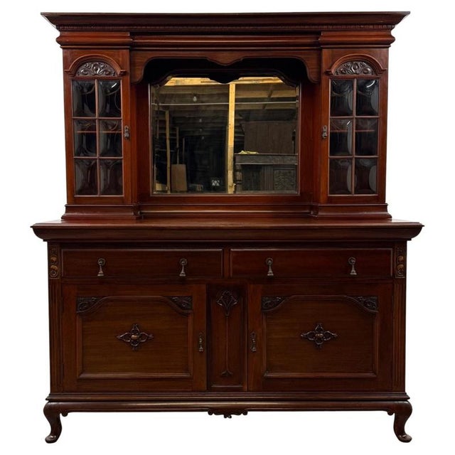 Antique Early 20th Century Arts and Crafts Mahogany Sideboard For Sale - Image 13 of 13