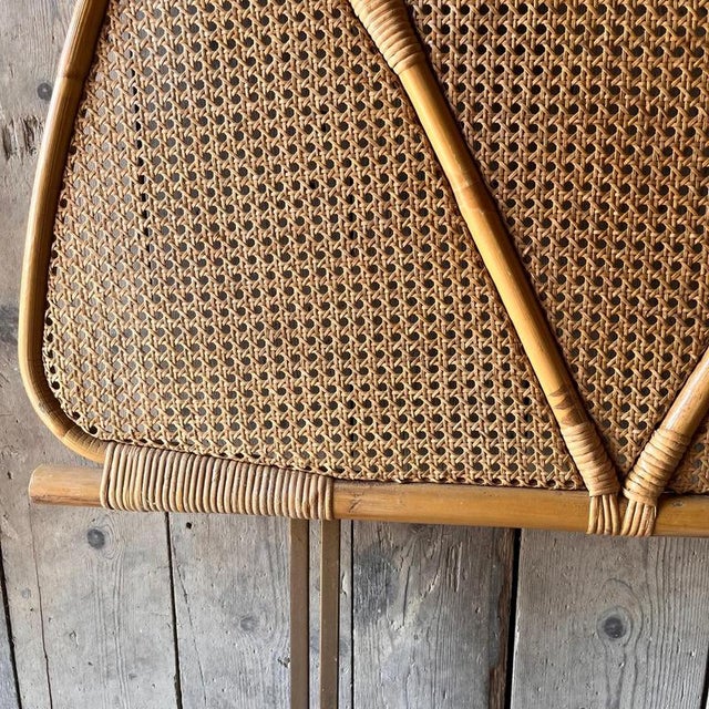 Cane Petal Single Bead Headboard For Sale - Image 3 of 8