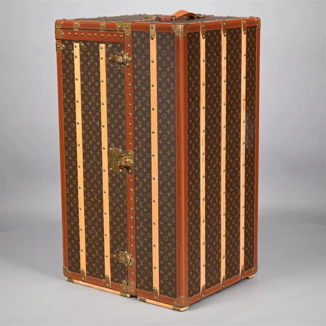 Louis Vuitton, Steamer Trunk, Monogram Canvas, Leather, Special Order Style m12031 Custom with a wait time of up to two...