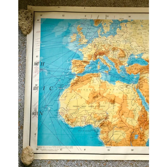 Stunning and rare mid-century original map printed by the Army Map Service (AMS) — the U.S. military’s cartographic...