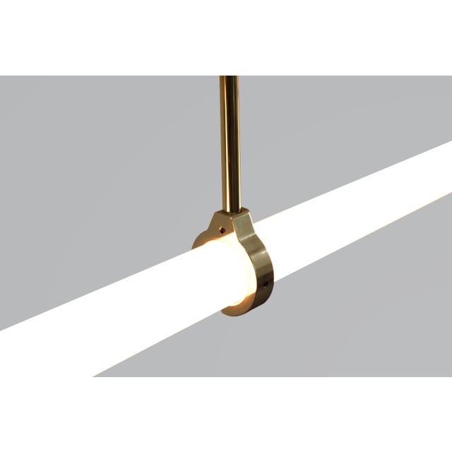Linear Light LO015 Pendant Light in Satin Brass by Naama Hofman For Sale - Image 14 of 15