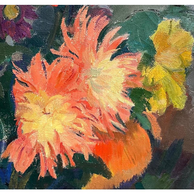Fernand Blondin, Flowers in a Pitcher, Oil on Canvas For Sale - Image 7 of 13