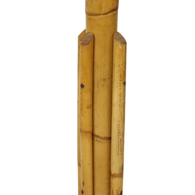 Large Standing Rattan Coat Rack in Brass, 1970s For Sale - Image 6 of 14