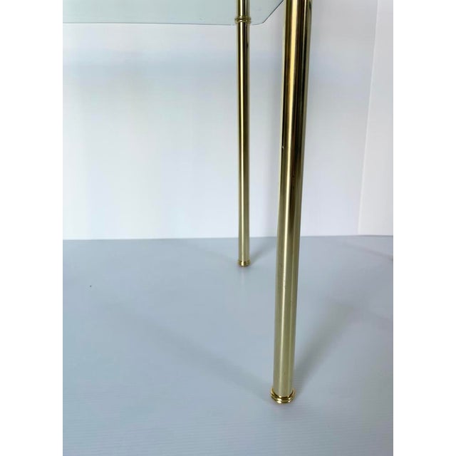 1970s Vintage Side Table in Glass and Brass, 1970s For Sale - Image 5 of 12