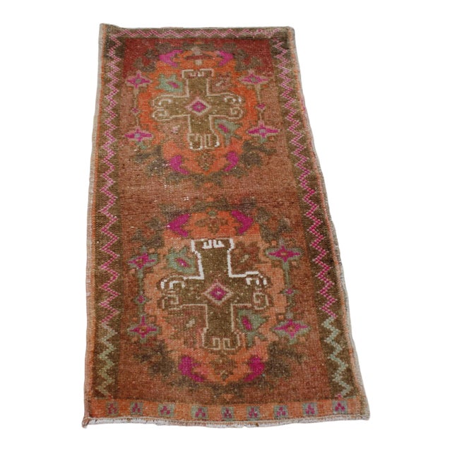 Turkish Mini Rug - 18" X 36" For Sale