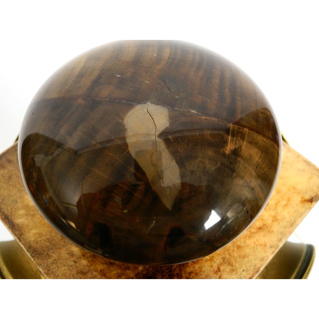 Large Mid-Century Italian Lantern with Ashtray Table Lamp by Aldo Tura, 1960s For Sale - Image 9 of 18