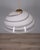 Chandelier with large white Murano glass lampshade with gold details, Italian design, 1970s. Up to 250V (Europe/UK...