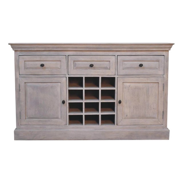 Dome-Top Chestnut Mango Wood Bedside Table With Open Slot For Sale