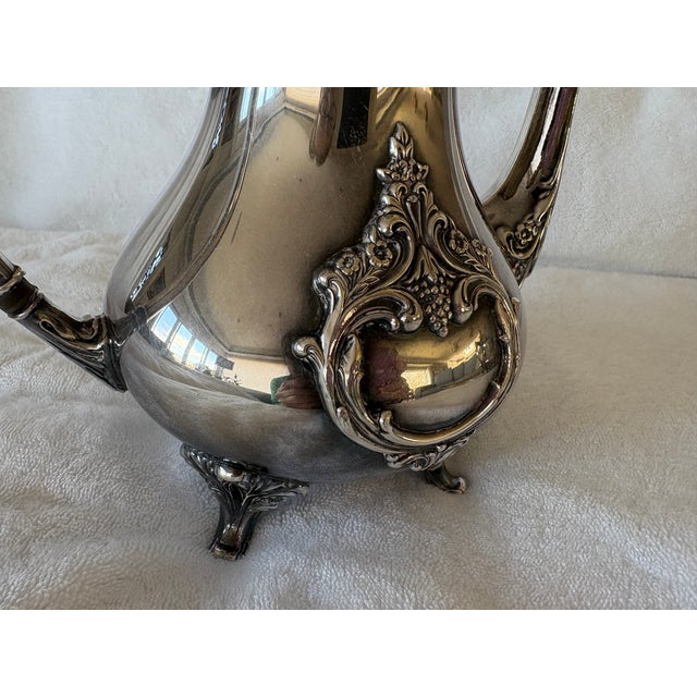 Silver Mid 20th Century Webster and Wilcox International Silver Tea Set - Set of 5 For Sale - Image 8 of 12