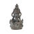 Gray Distressed Marks Bronze Color Metal Zambala Fortune Deity Statue For Sale - Image 8 of 8