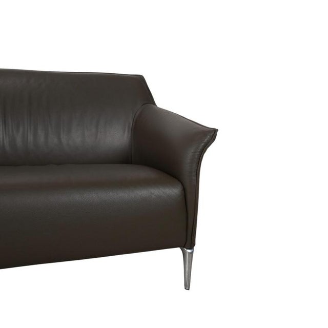 Mayon 3-Seater and 2-Seater Sofas in Dark Green Leather from Leolux, Set of 2 For Sale - Image 5 of 18