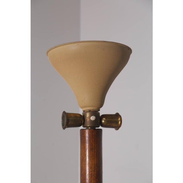 Italian Art Deco Three-Light Rope Ornament Floor Lamp, 1940, in Good conditions. Designed 1920 to 1949 European Plug (up...