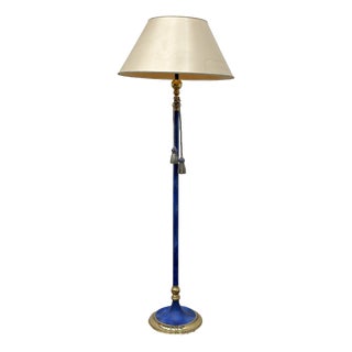 Italian Pr. Gilt Floor Lamp with Ropes For Sale
